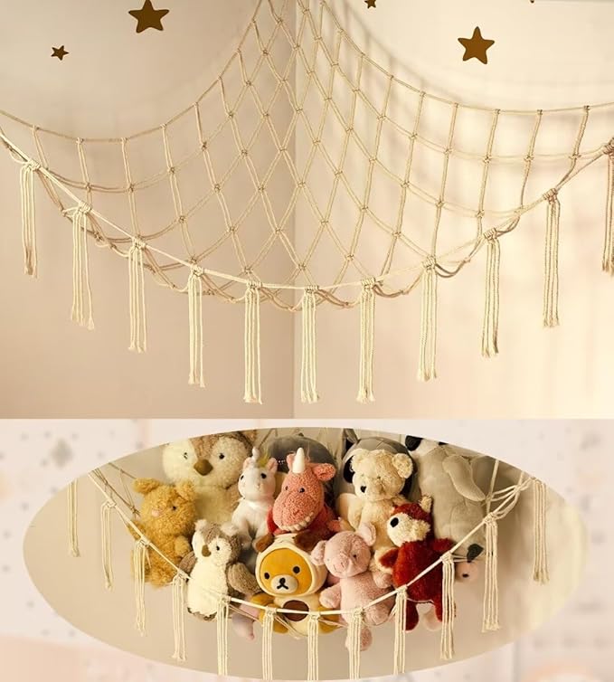 Großes Spielzeug-Hängemattennetz für Kuscheltiere, Raumdekoration