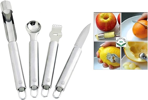 Zester-Reibe mit Kanalmesser, Apfel-Cupcake-Entkerner