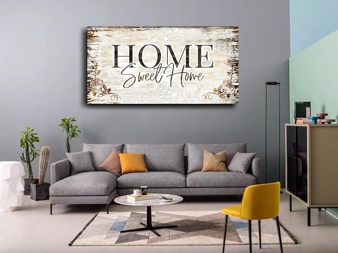 Home Sweet Home Wanddekoration Leinwand Wandkunst