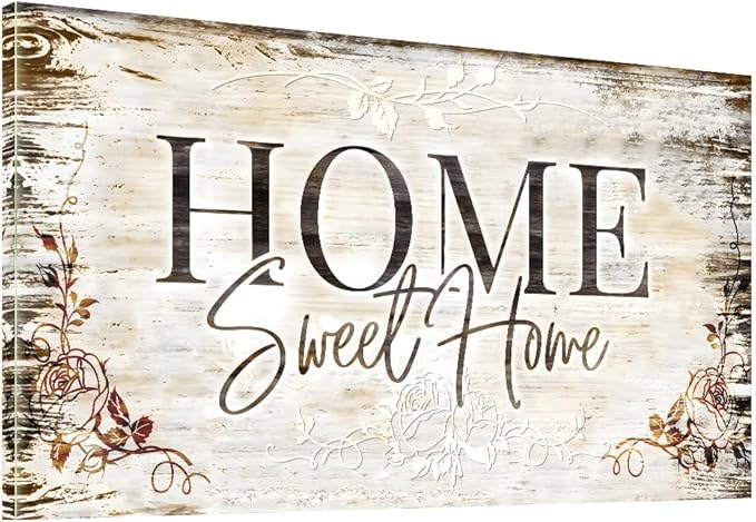 Home Sweet Home Wanddekoration Leinwand Wandkunst