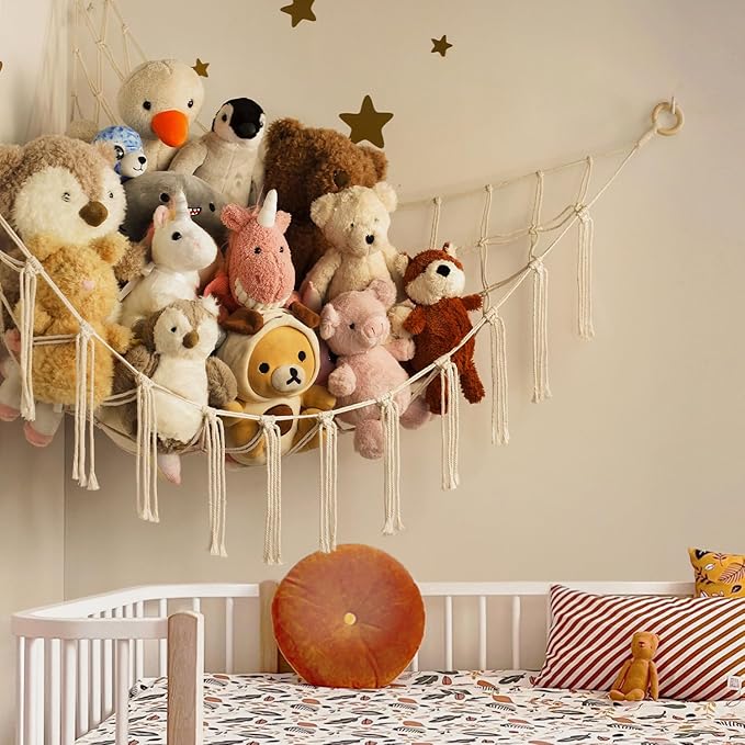 Großes Spielzeug-Hängemattennetz für Kuscheltiere, Raumdekoration