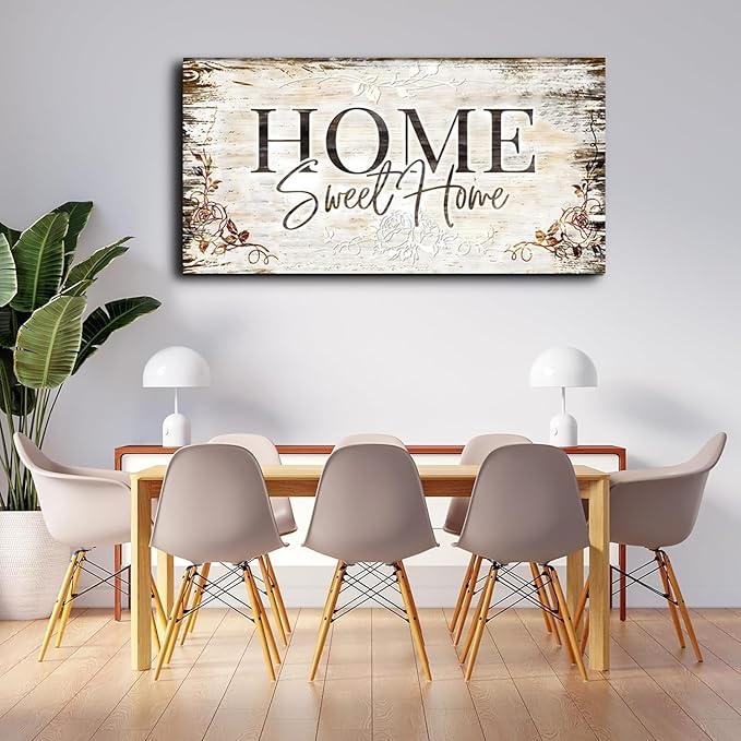 Home Sweet Home Wanddekoration Leinwand Wandkunst